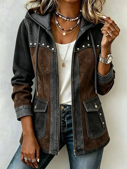 Tara | The Two-Tone Hooded Jacket