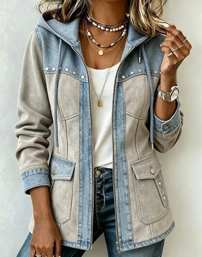 Tara | The Two-Tone Hooded Jacket