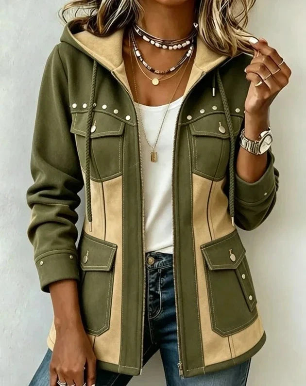 Tara | The Two-Tone Hooded Jacket