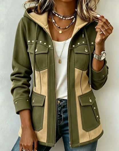 Tara | The Two-Tone Hooded Jacket