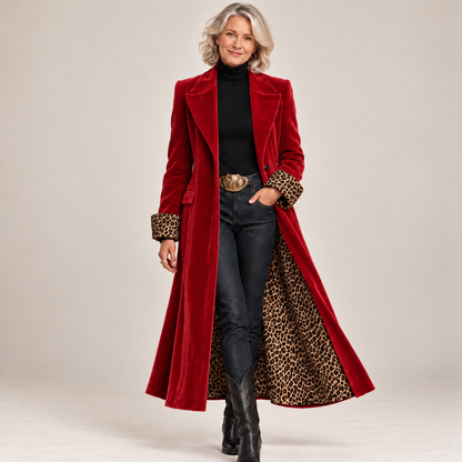 Isolde | The Velvet-Effect Longline Coat
