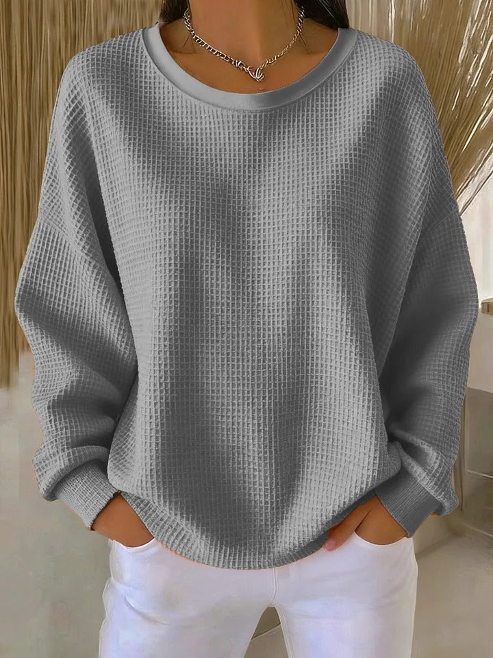 Cecilia | Relaxed Waffle-Texture Sweater