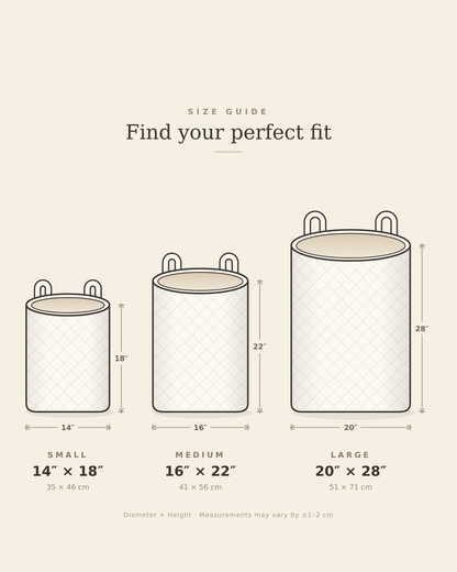 Dakota | Hand-Quilted Laundry Basket