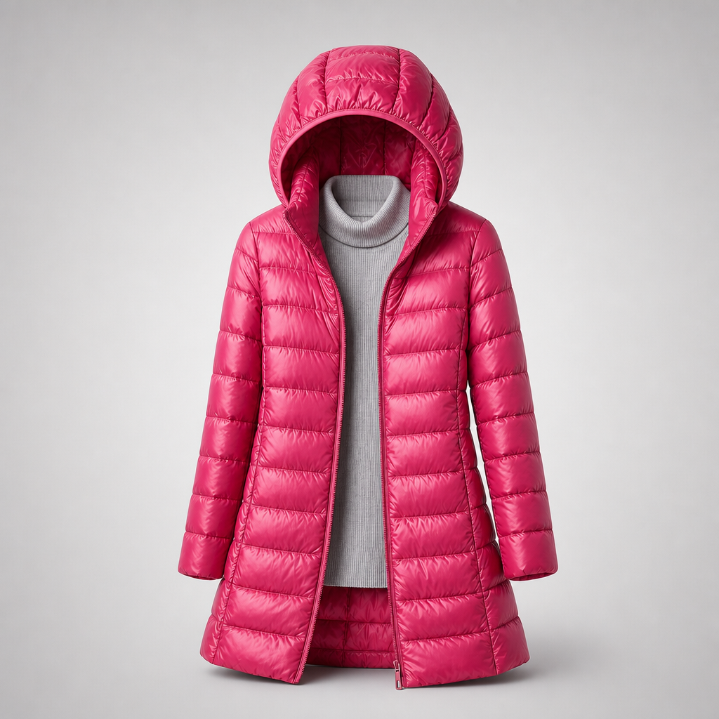 Aoife ultralight down jacket burgundy red