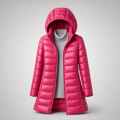 Aoife ultralight down jacket burgundy red