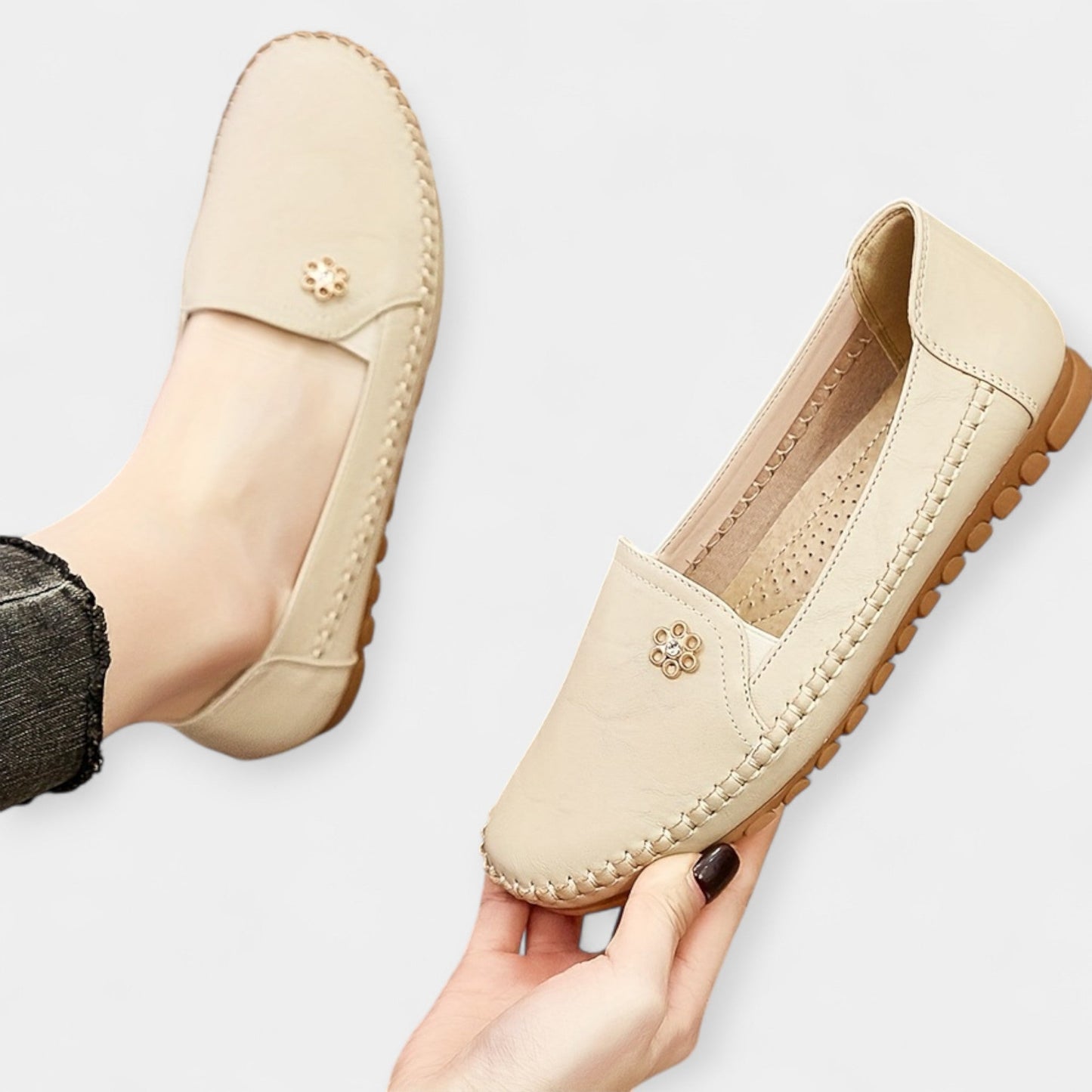 Karolína Sophisticated Linen Slip-On Sneakers Everyday