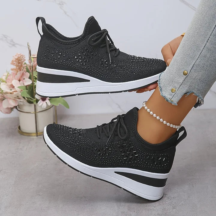Giselle – Orthopedic sneakers with sparkling rhinestones