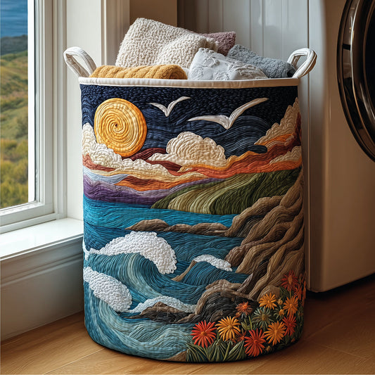 Coasterra | Hand-Quilted Laundry Basket