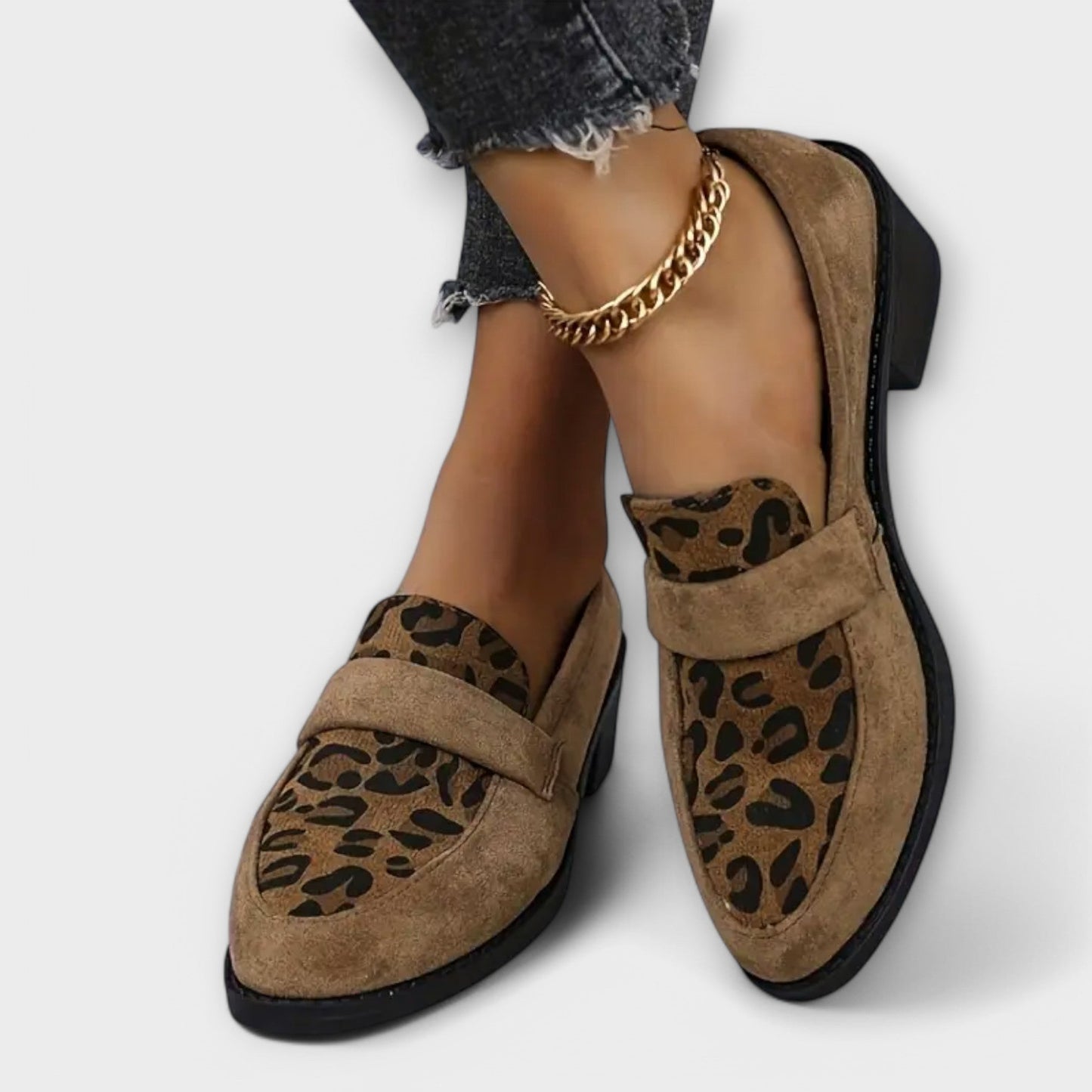 Eva Elegant Leopard Sneakers Comfortable Shock Absorption
