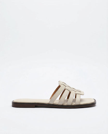 Naples Italian Leather Slides