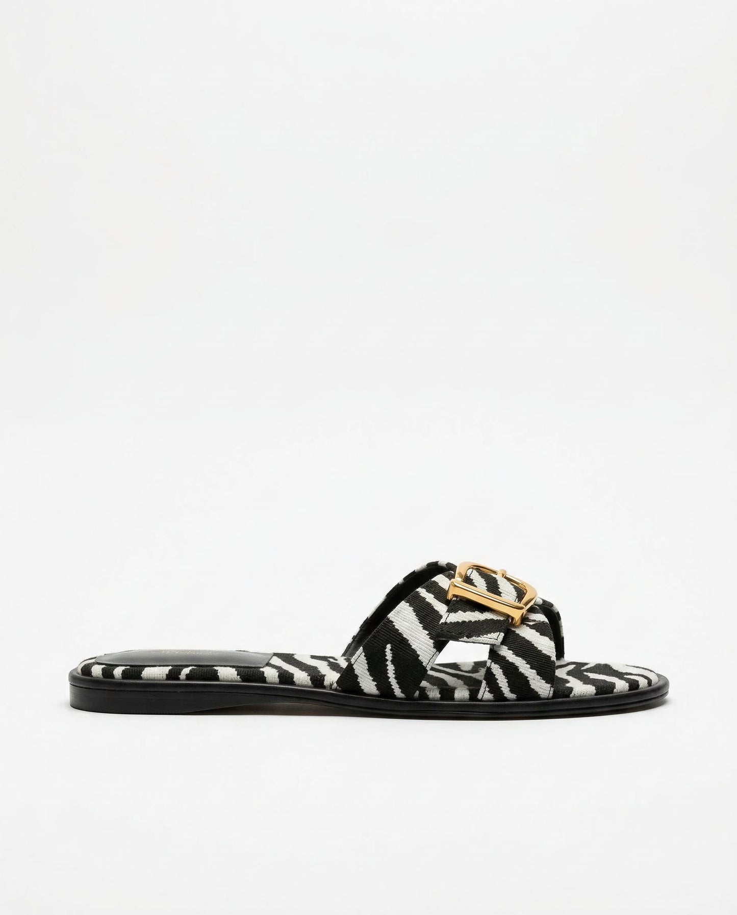 Calvi Italian Leather Cutout Slide Sandal