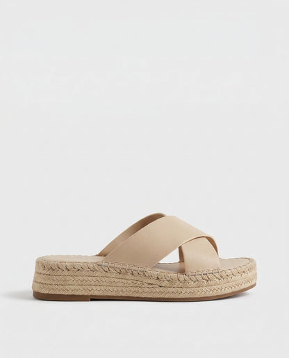 Sorella Woven Leather Platform Sandals