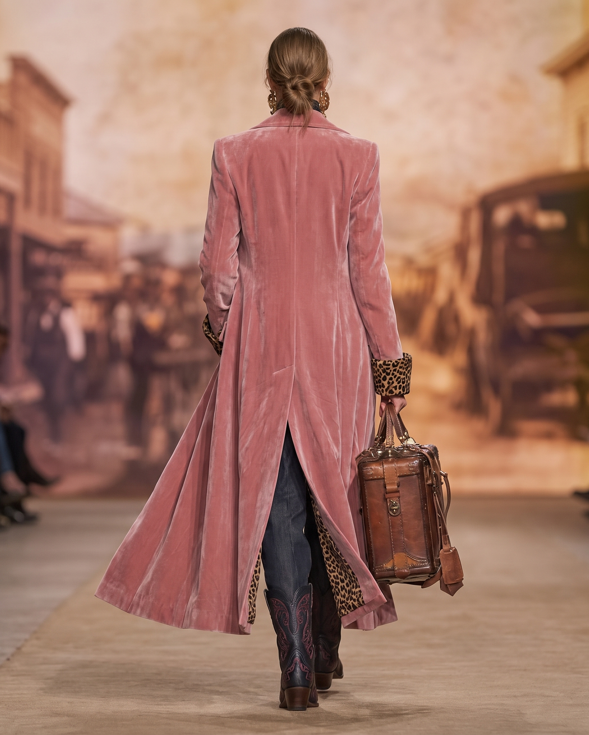 Isolde | The Velvet-Effect Longline Coat