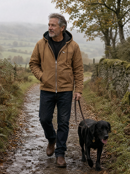 Eoin | The Canvas Fleece-Lined Hooded Jacket