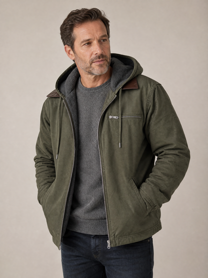 Eoin | The Canvas Fleece-Lined Hooded Jacket
