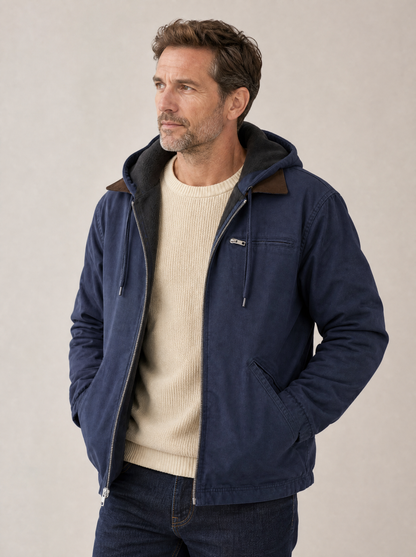 Eoin | The Canvas Fleece-Lined Hooded Jacket