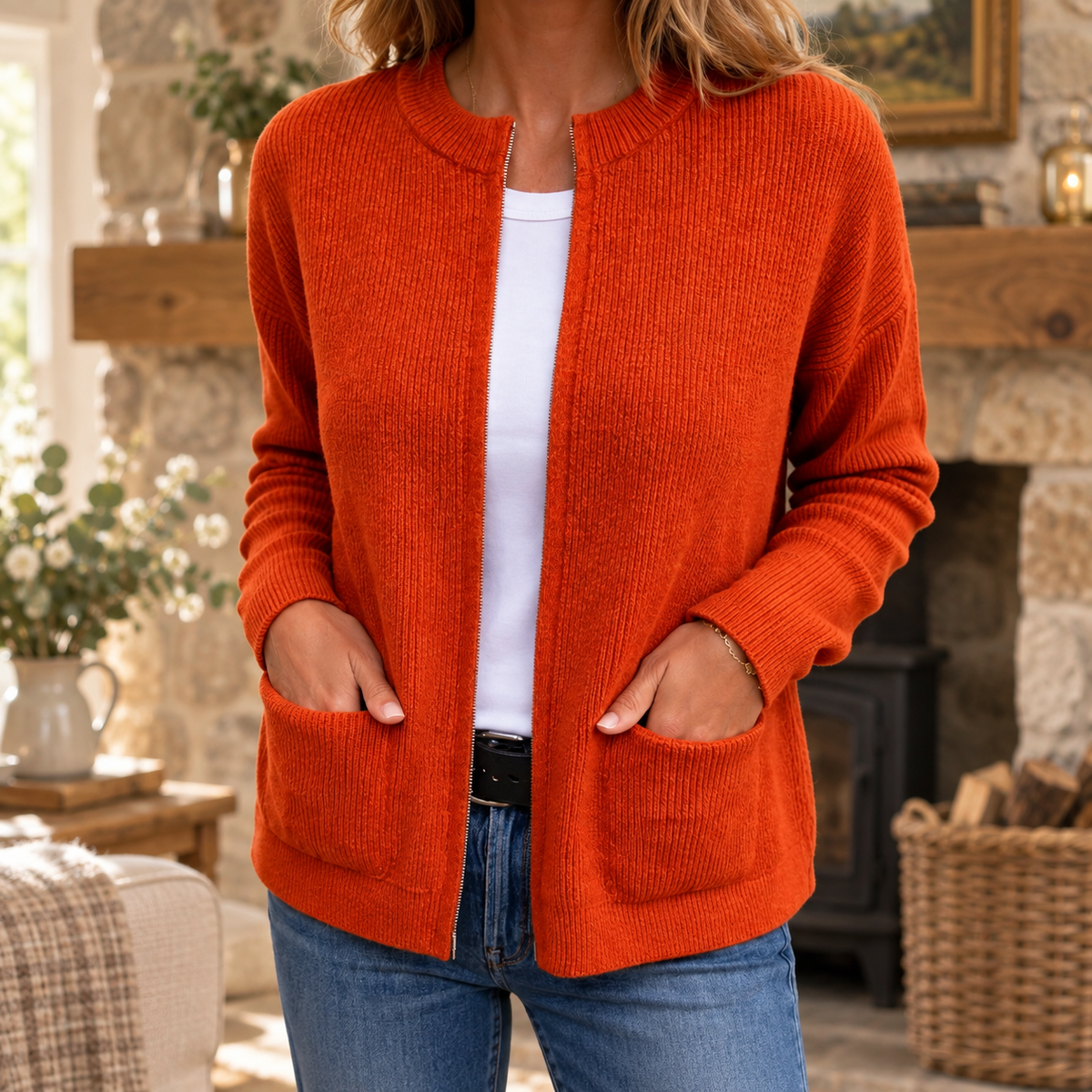 Máire | The Zip-Up Knit Cardigan