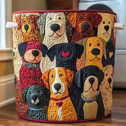 Barney | Hand-Quilted Laundry Basket