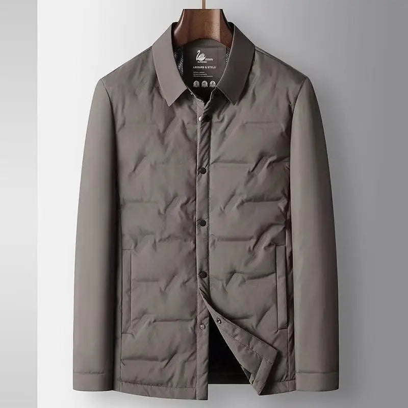 Men's Button-Down Padded Collar Jacket