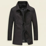 Men's Minimalist Mid-Length Overcoat