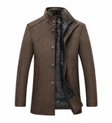 Men's Stand Collar Short Overcoat