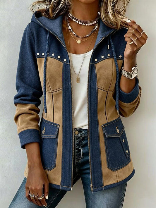 Tara | The Two-Tone Hooded Jacket